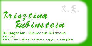 krisztina rubinstein business card